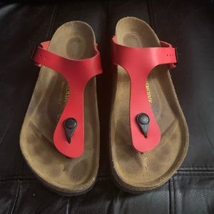 Red Birkenstock’s! 🍓